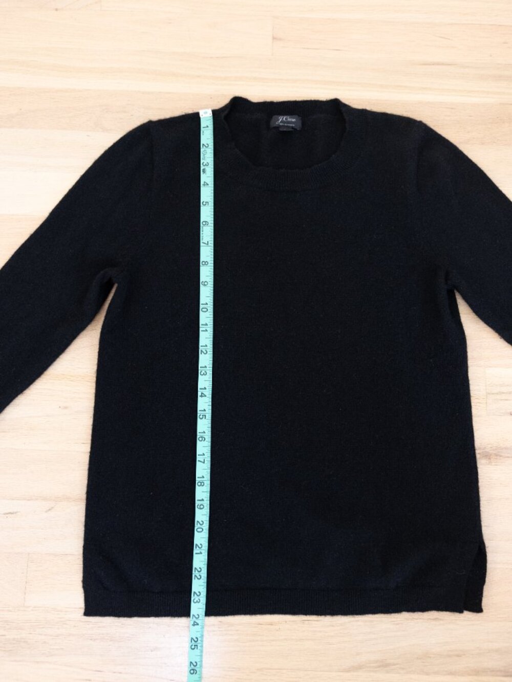 JCrew Everyday Cashmere Slim-Fit Crewneck, Black Women's Large - Picture 6 of 10
